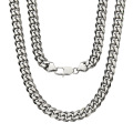 Custom Hip Hop 6/8/10/12mm Necklace Stainless Steel Jewelry Cuban Chain Encryption Collar